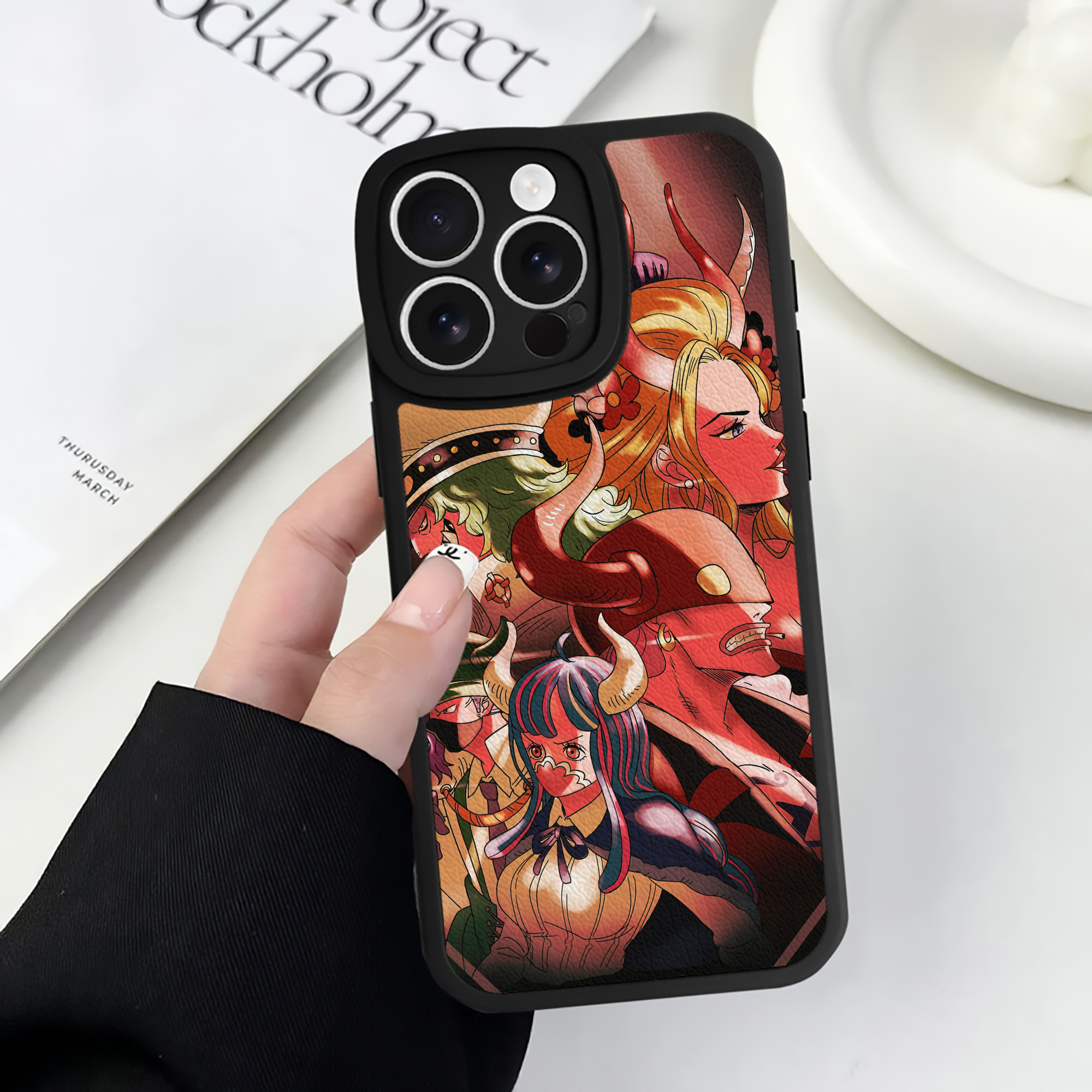（画像用） ワンピース ONE PIECE 【iPhone 16シリーズ対応】シリコンスマホケース（レザー調） 材質：シリコン